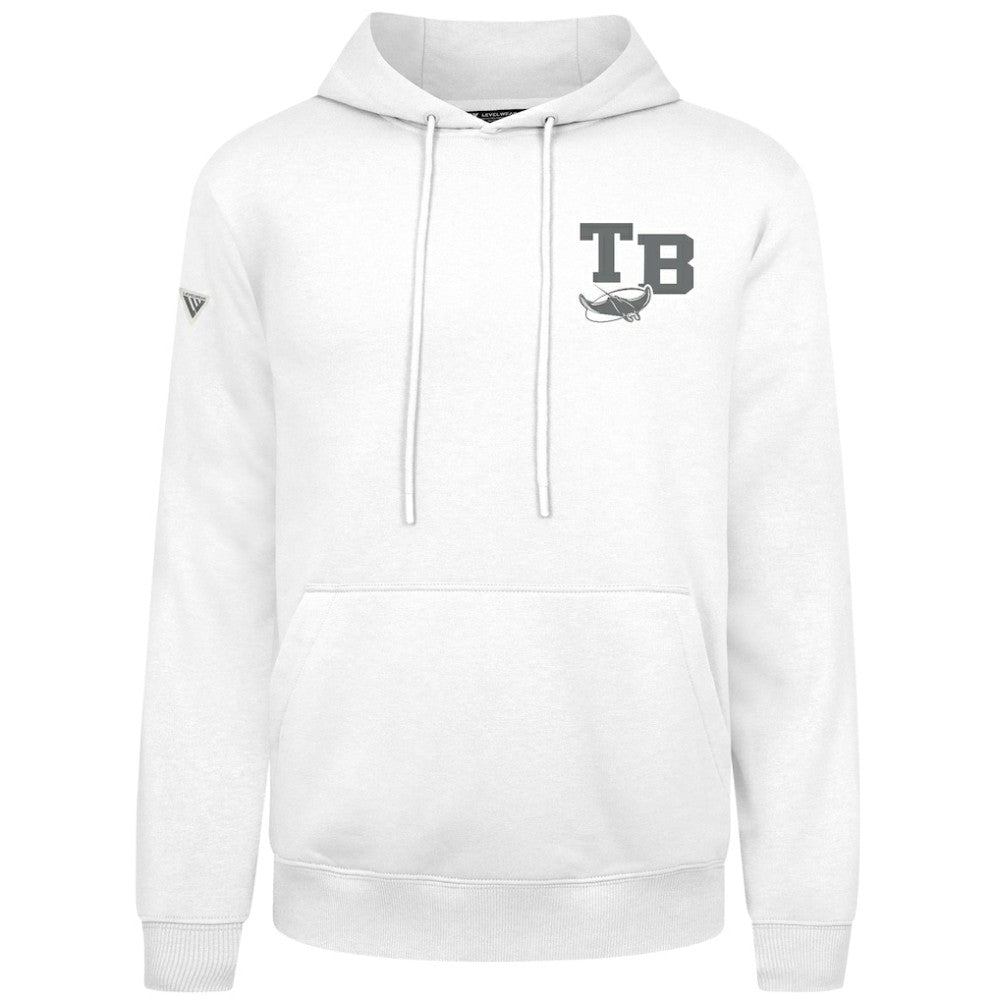 Tampa Bay Rays Levelwear Podium Grain Hoodie - White - MLB Lifestyle