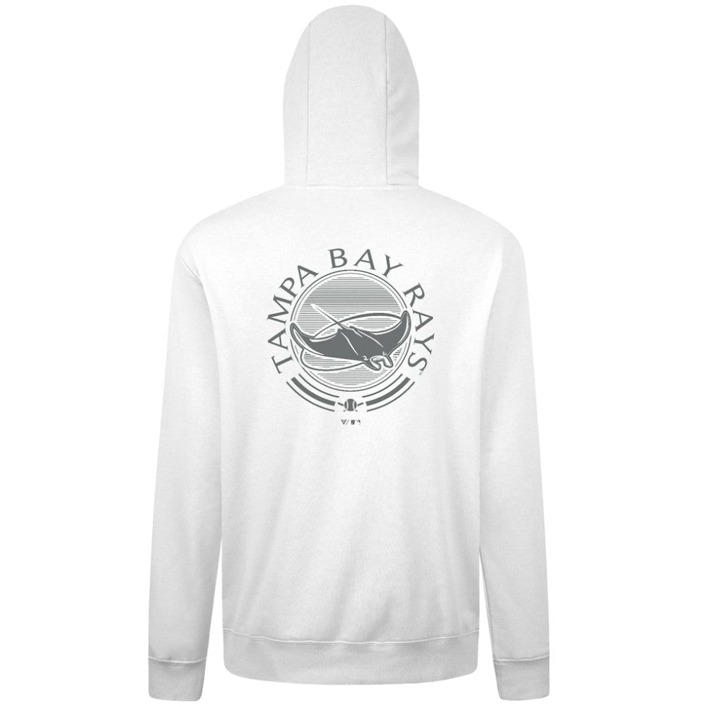 Tampa Bay Rays Levelwear Podium Grain Hoodie - White - MLB Lifestyle