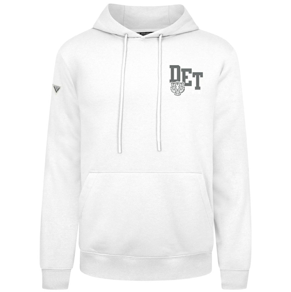 Detroit Tigers Levelwear Podium Grain Hoodie - White - MLB Discount
