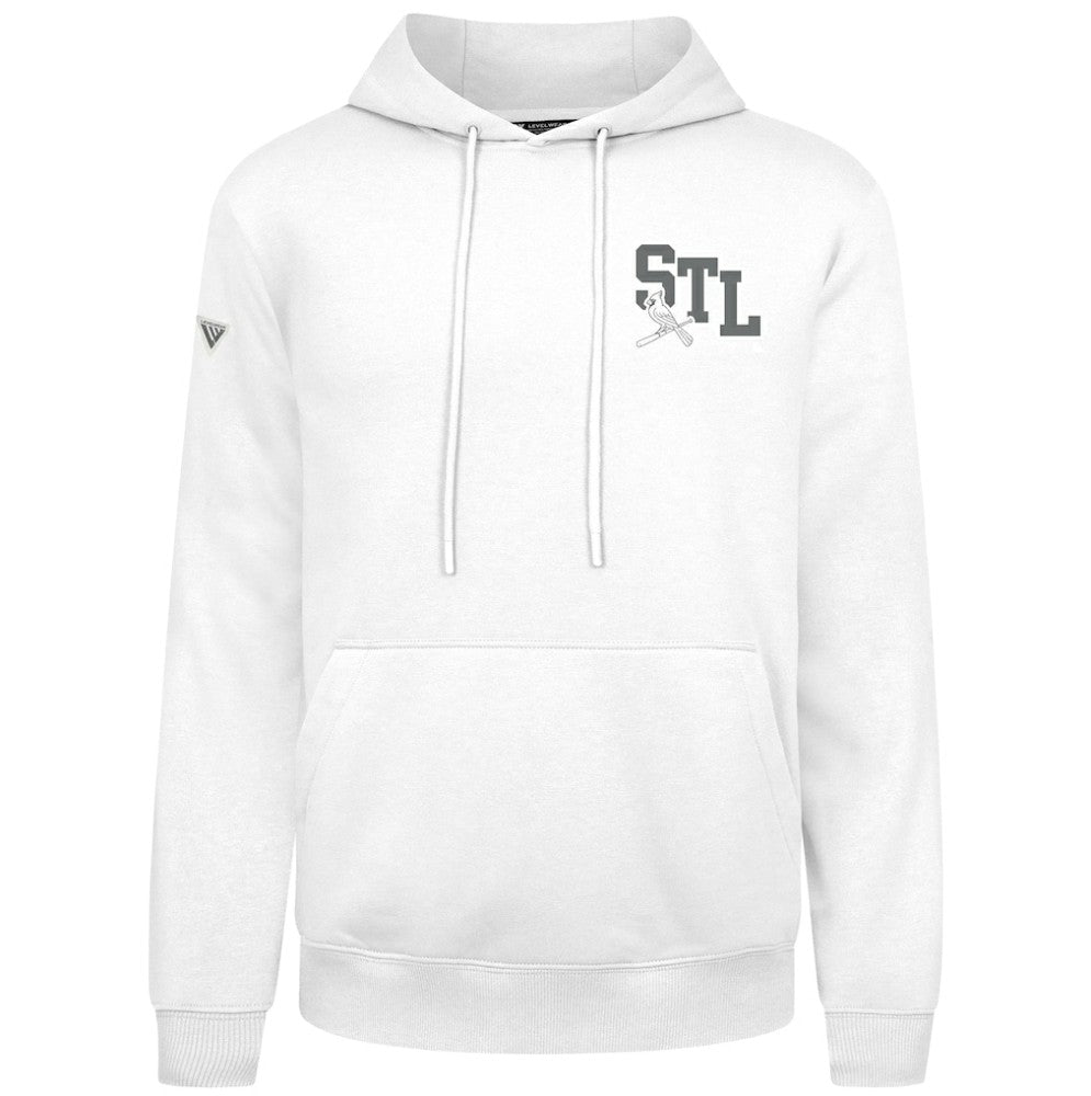 St. Louis Cardinals Levelwear Podium Grain Hoodie - White - MLB Sale