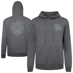 Miami Marlins Levelwear Podium Grain Hoodie - Gray - MLB on Sale