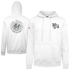 Miami Marlins Levelwear Podium Grain Hoodie - White - MLB Online