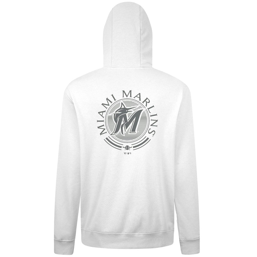 Miami Marlins Levelwear Podium Grain Hoodie - White - MLB Online