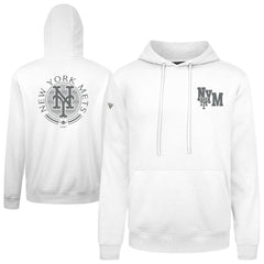 New York Mets Levelwear Podium Grain Hoodie - White - MLB Sale