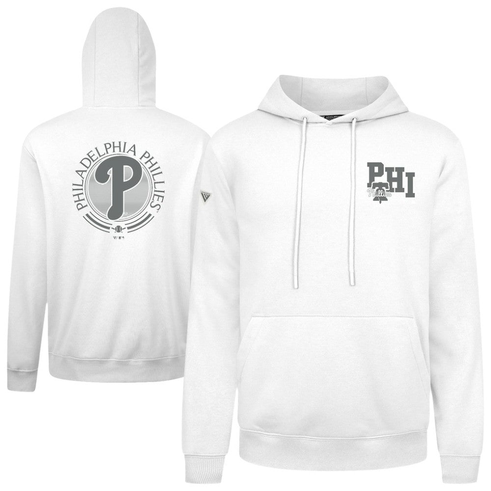 Philadelphia Phillies Levelwear Podium Grain Hoodie - White - MLB Lifestyle