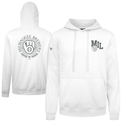 Milwaukee Brewers Levelwear Podium Grain Hoodie - White - MLB Sale