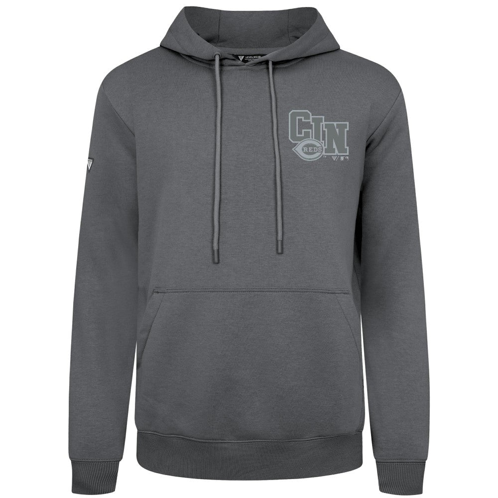 Cincinnati Reds Levelwear Podium Grain Hoodie - Gray - MLB Online