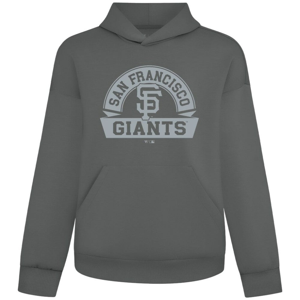 San Francisco Giants Levelwear Luxe Signature Banner Arch Tri-Blend Hoodie - Gray - MLB Online
