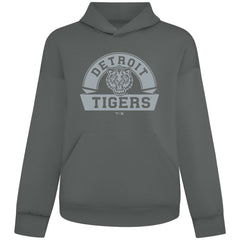 Detroit Tigers Levelwear Luxe Signature Banner Arch Tri-Blend Hoodie - Gray - MLB Discount