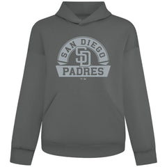 San Diego Padres Levelwear Luxe Signature Banner Arch Tri-Blend Hoodie - Gray - MLB on Sale