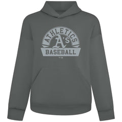 Athletics Levelwear Luxe Signature Banner Arch Tri-Blend Hoodie - Gray - MLB Discount