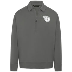 Cleveland Guardians Levelwear Luxe Signature Quarter-Zip Chenille Logo Tri-Blend Sweatshirt - Gray - MLB Sale