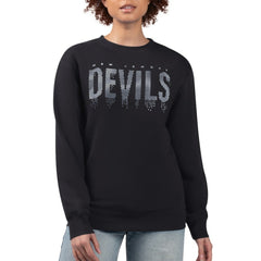 New Jersey Devils G-III 4Her by Carl Banks Women's Metallic Drop Printed Fleece Sweatshirt - Black - NHL 203500656