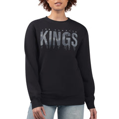 Los Angeles Kings G-III 4Her by Carl Banks Women's Metallic Drop Printed Fleece Sweatshirt - Black - NHL 203500658