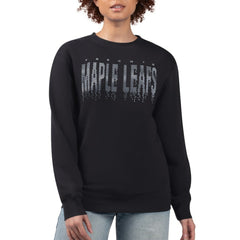 Toronto Maple Leafs G-III 4Her by Carl Banks Women's Metallic Drop Printed Fleece Sweatshirt - Black - NHL 203500668