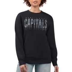 Washington Capitals G-III 4Her by Carl Banks Women's Metallic Drop Printed Fleece Sweatshirt - Black - NHL 203500671