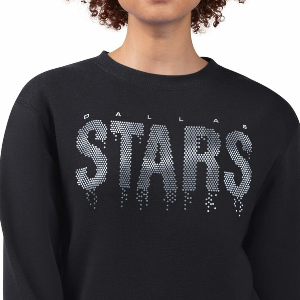 Dallas Stars G-III 4Her by Carl Banks Women's Metallic Drop Printed Fleece Sweatshirt - Black - NHL 203500673