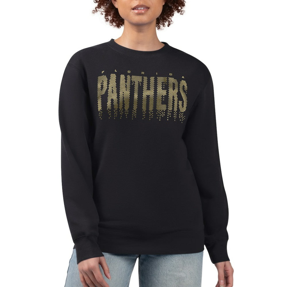 Florida Panthers G-III 4Her by Carl Banks Women's Metallic Drop Printed Fleece Sweatshirt - Black - NHL 203500682