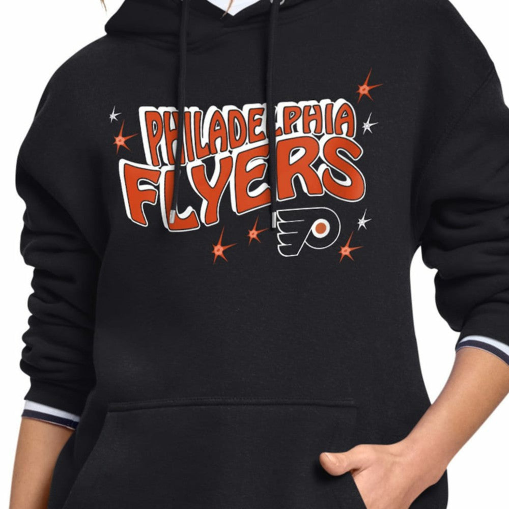 Philadelphia Flyers Starter Women's Fireworks Fleece Hoodie - Black - NHL 203500688