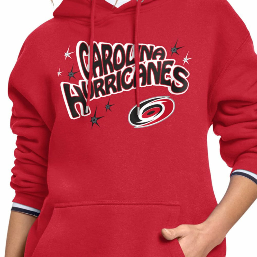 Carolina Hurricanes Starter Women's Fireworks Fleece Hoodie - Red - NHL 203500691