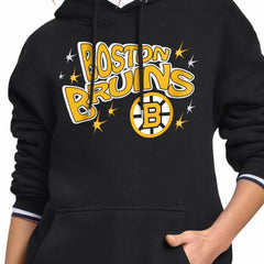 Boston Bruins Starter Women's Fireworks Fleece Hoodie - Black - NHL 203500694