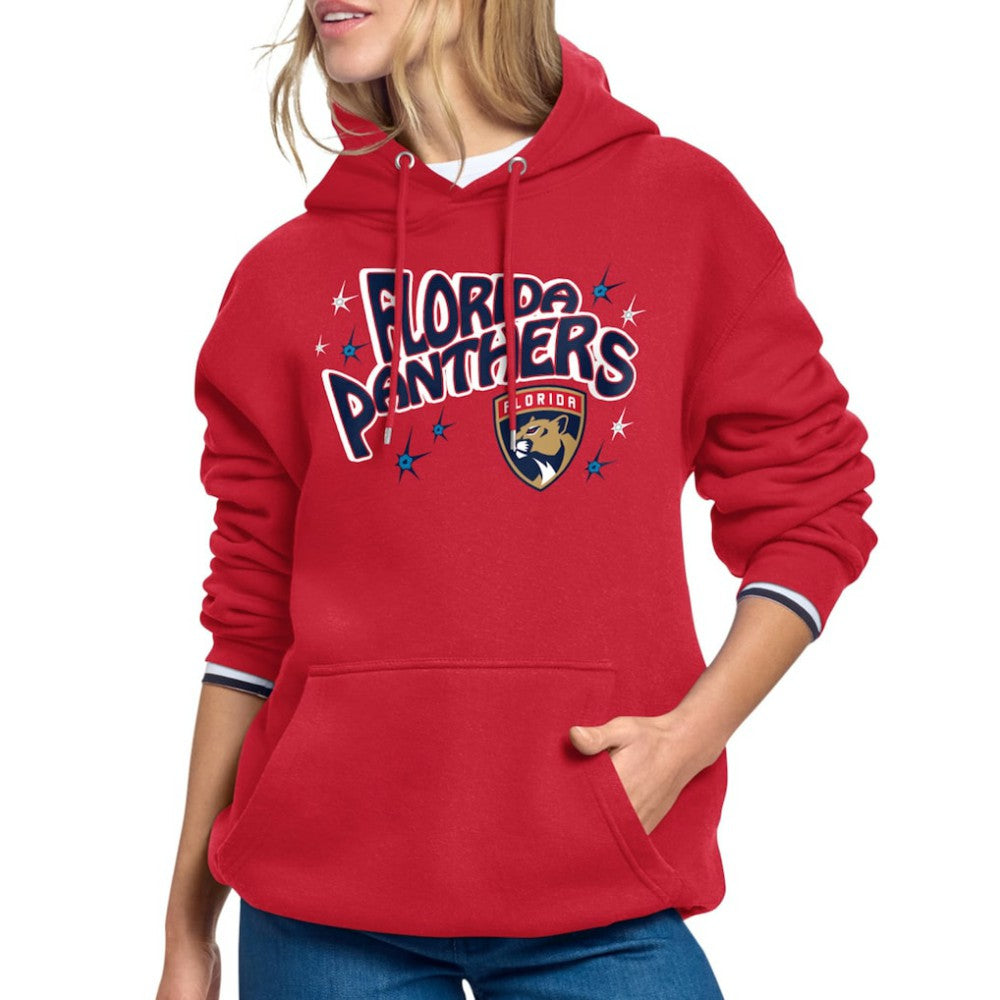 Florida Panthers Starter Women's Fireworks Fleece Hoodie - Red - NHL 203500695