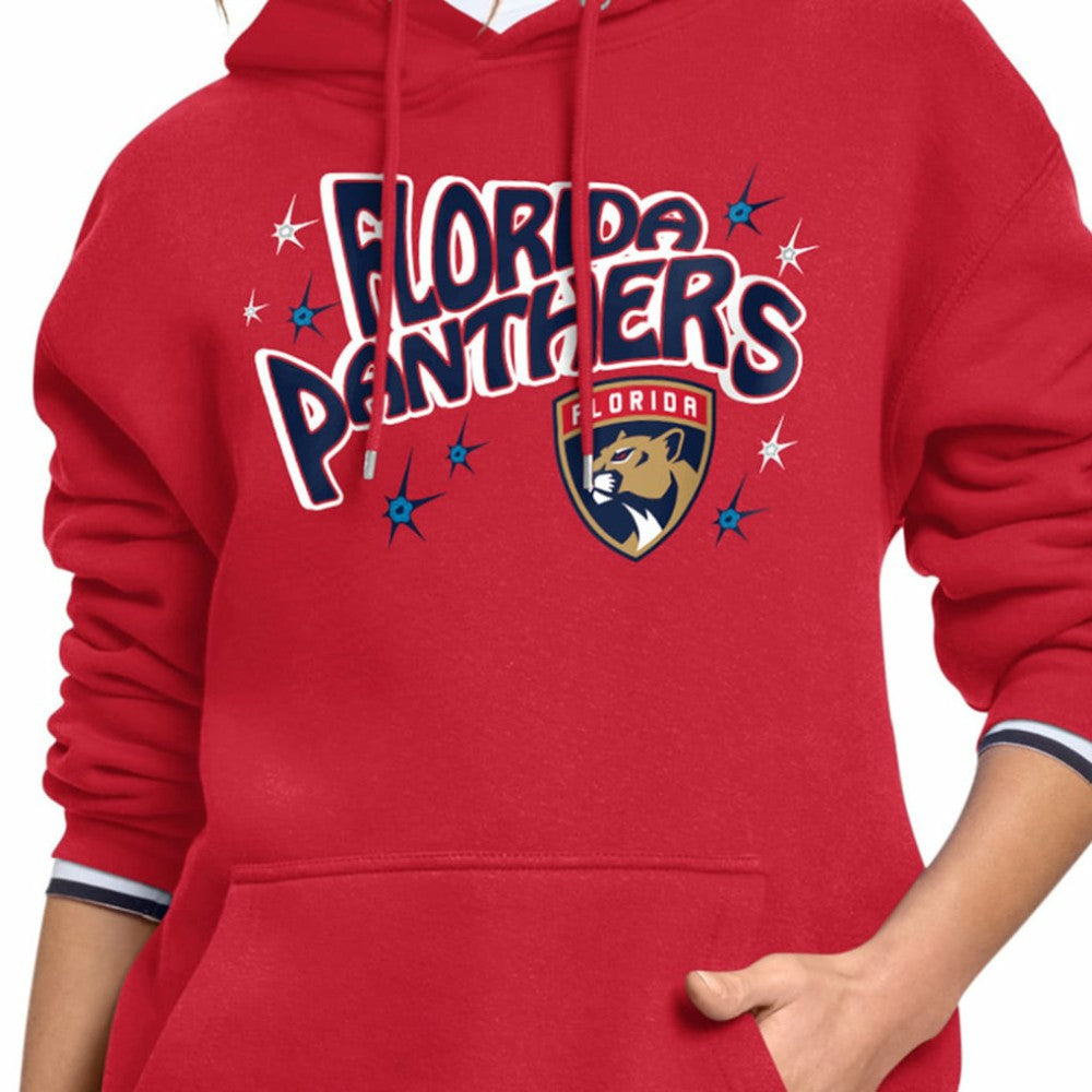 Florida Panthers Starter Women's Fireworks Fleece Hoodie - Red - NHL 203500695