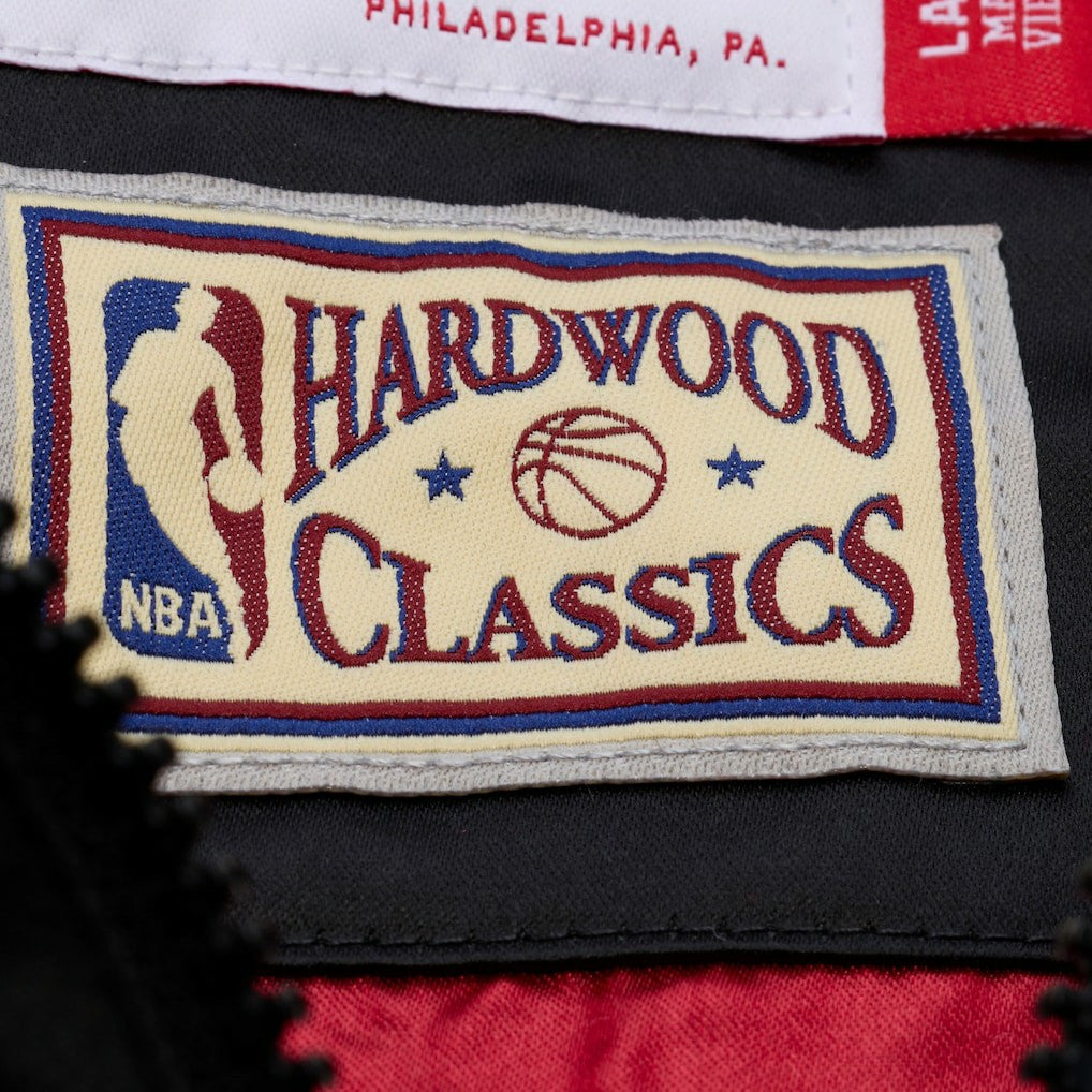 Cleveland Cavaliers Hardwood Classics Nights Walk the Tunnel Satin Bomber Full-Snap Hooded Jacket for sale Black | Mitchell & Ness Near Me
