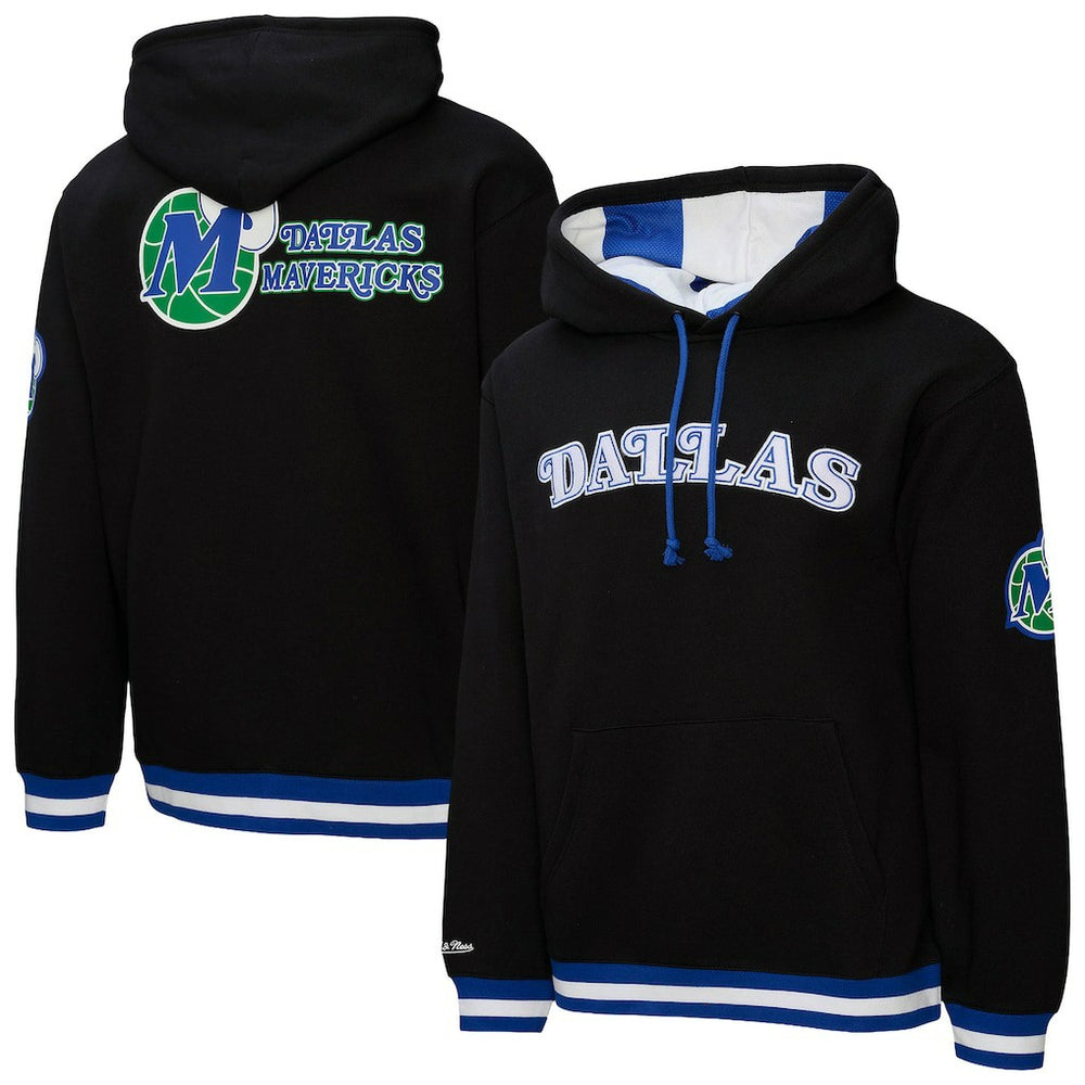 Dallas Mavericks Hardwood Classics Nights Playmaker Fleece Hoodie for sale Black | Mitchell & Ness discount