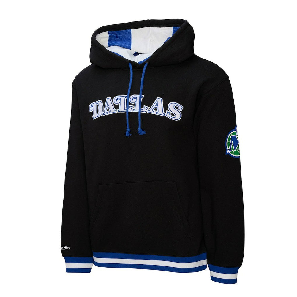 Dallas Mavericks Hardwood Classics Nights Playmaker Fleece Hoodie for sale Black | Mitchell & Ness discount