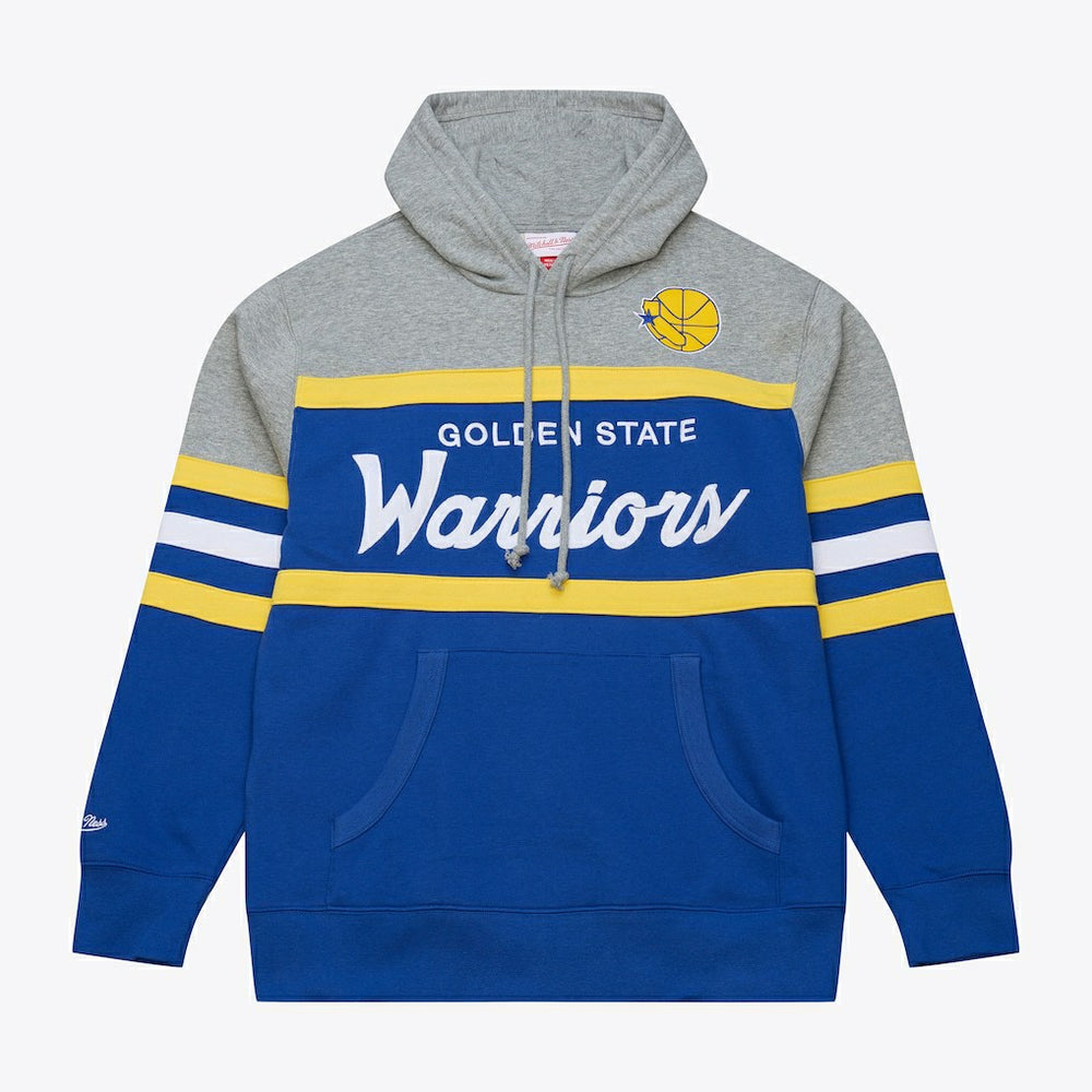 Golden State Warriors Head Coach Hoodie for sale Royal/Gray | Mitchell & Ness US