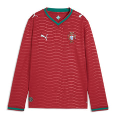 Portugal National Team Youth 2026 Home Replica Long Sleeve Jersey Red - Puma Discount