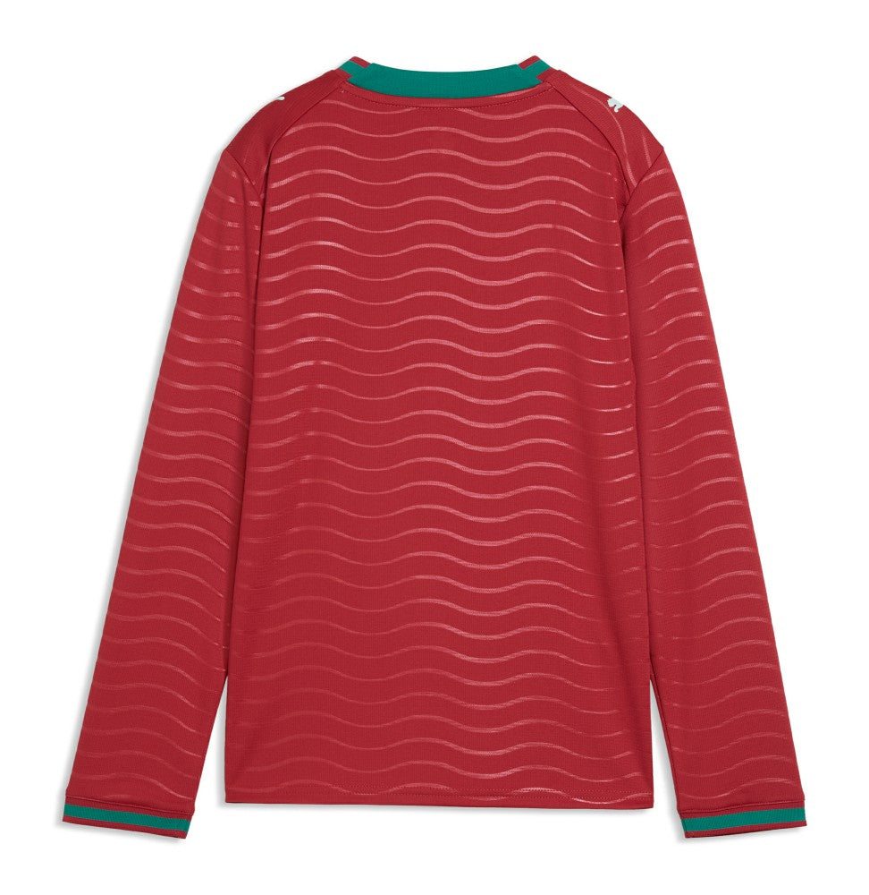 Portugal National Team Youth 2026 Home Replica Long Sleeve Jersey Red - Puma Discount
