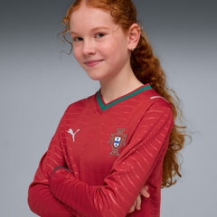 Portugal National Team Youth 2026 Home Replica Long Sleeve Jersey Red - Puma Discount