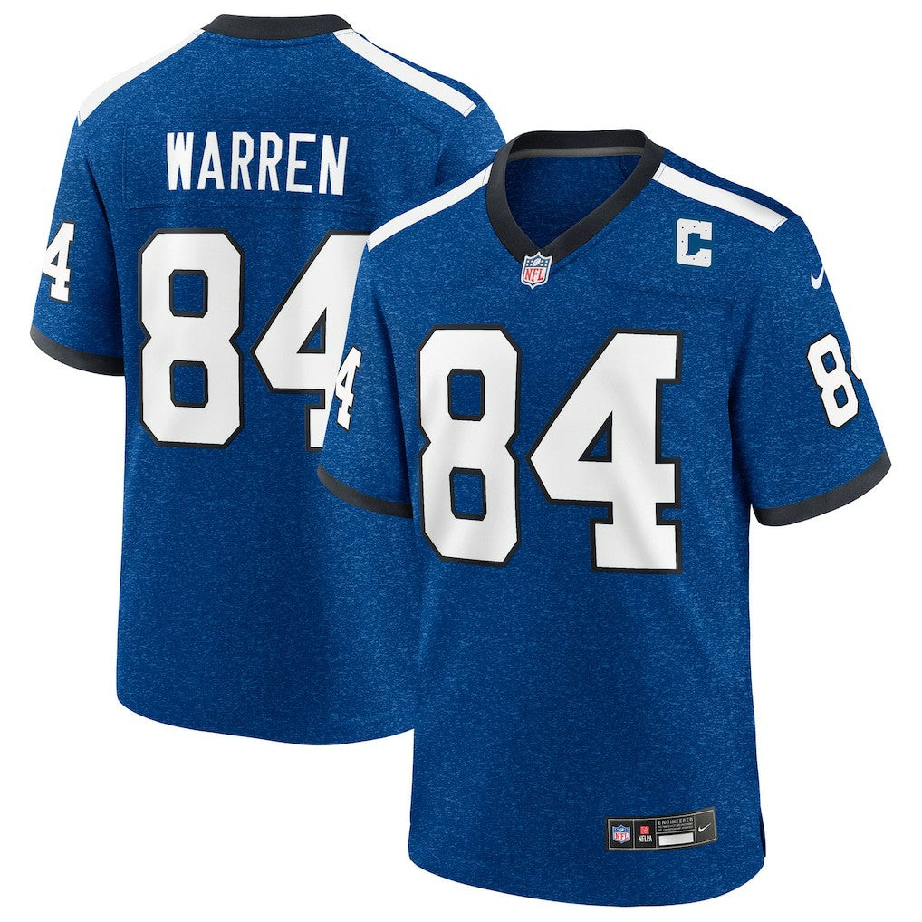 Nike Tyler Warren Indianapolis Colts Alternate 2 Indiana Nights Game Jersey Heather Royal