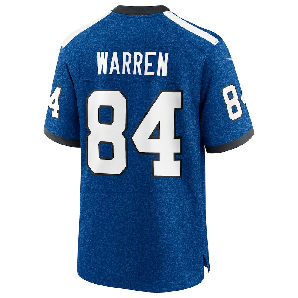 Nike Tyler Warren Indianapolis Colts Alternate 2 Indiana Nights Game Jersey Heather Royal
