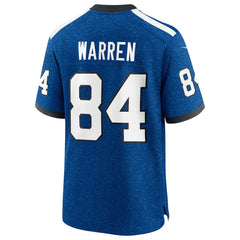 Nike Tyler Warren Indianapolis Colts Alternate 2 Indiana Nights Game Jersey Heather Royal