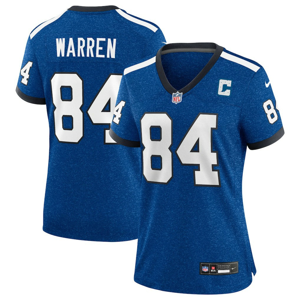 Nike Tyler Warren Indianapolis Colts Women's Alternate 2 Indiana Nights Game Jersey Heather Royal