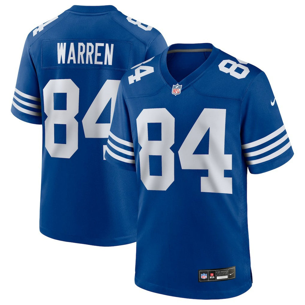 Nike Tyler Warren Indianapolis Colts Alternate Game Jersey Royal