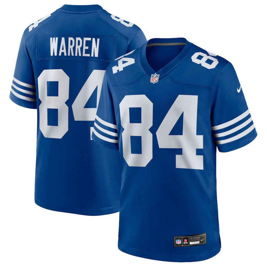 Nike Tyler Warren Indianapolis Colts Alternate Game Jersey Royal