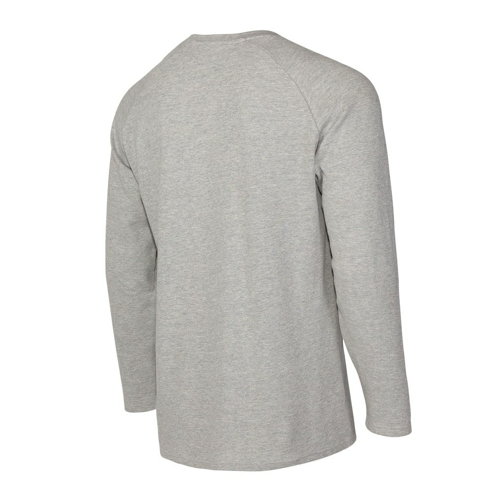 Chicago Bulls Concepts Sport Hawthorn Thermal Knit Long Sleeve Henley T-Shirt Gray