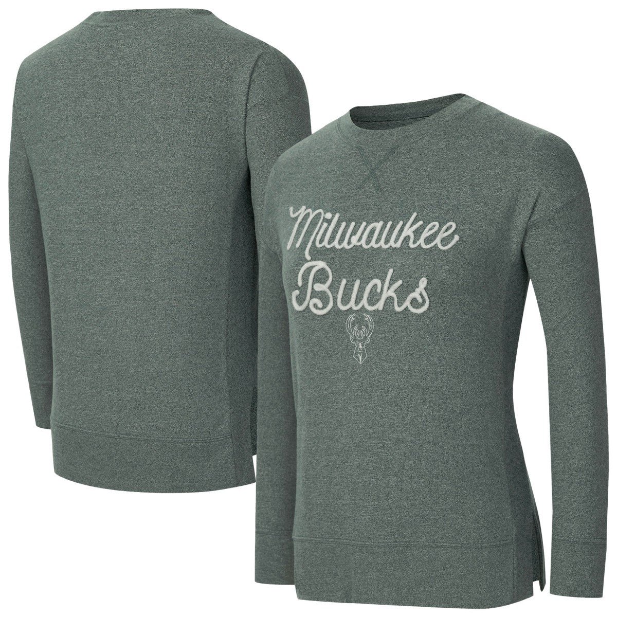 Milwaukee Bucks Concepts Sport Women's Rigor Long Sleeve Jersey T-Shirt Hunter Green