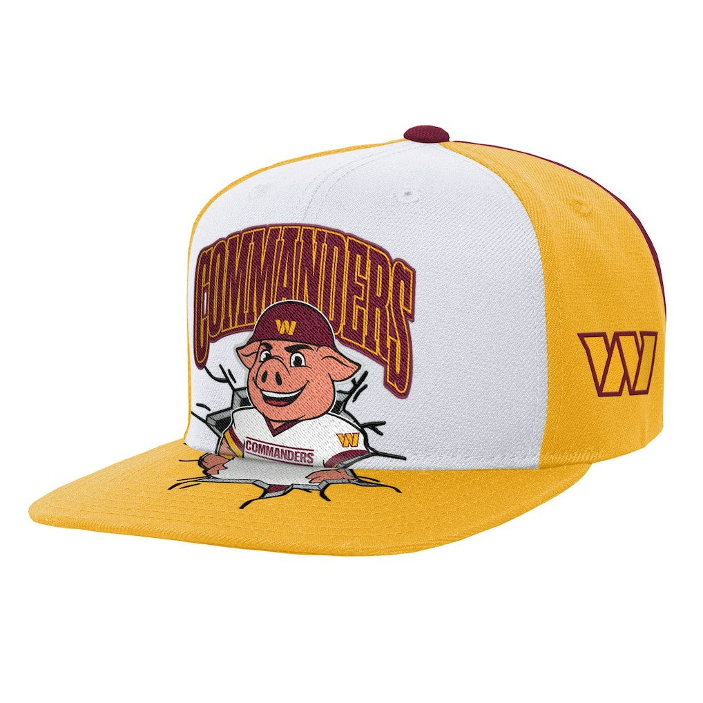 Mitchell & Ness Washington Commanders Youth Team Mascot Snapback Hat White