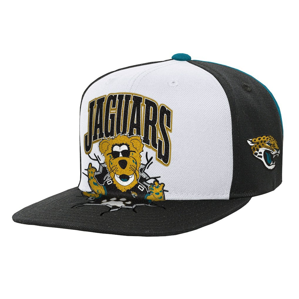 Mitchell & Ness Jacksonville Jaguars Youth Team Mascot Snapback Hat White
