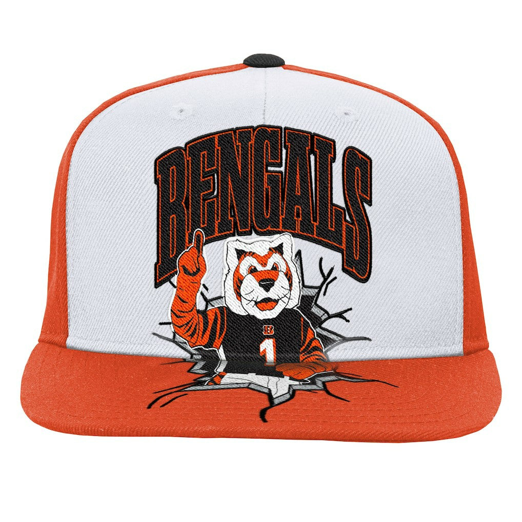 Mitchell & Ness Cincinnati Bengals Youth Team Mascot Snapback Hat White