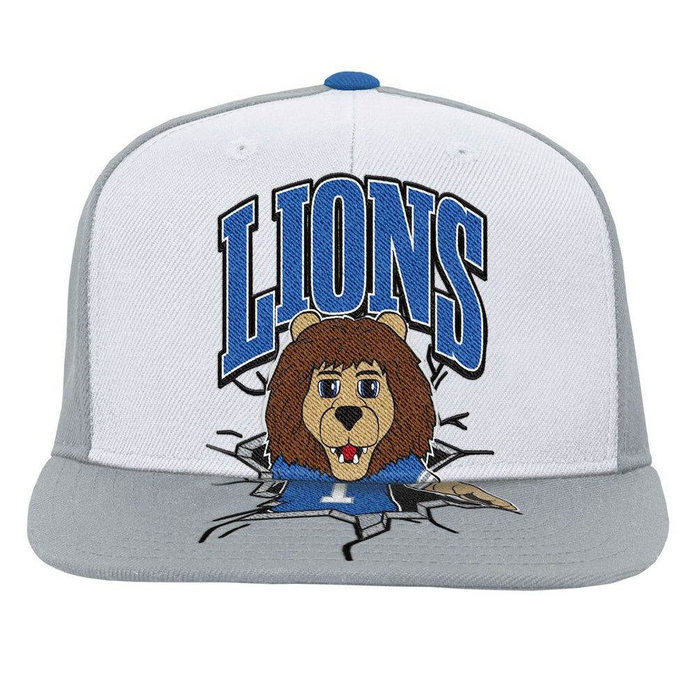 Mitchell & Ness Detroit Lions Youth Team Mascot Snapback Hat White