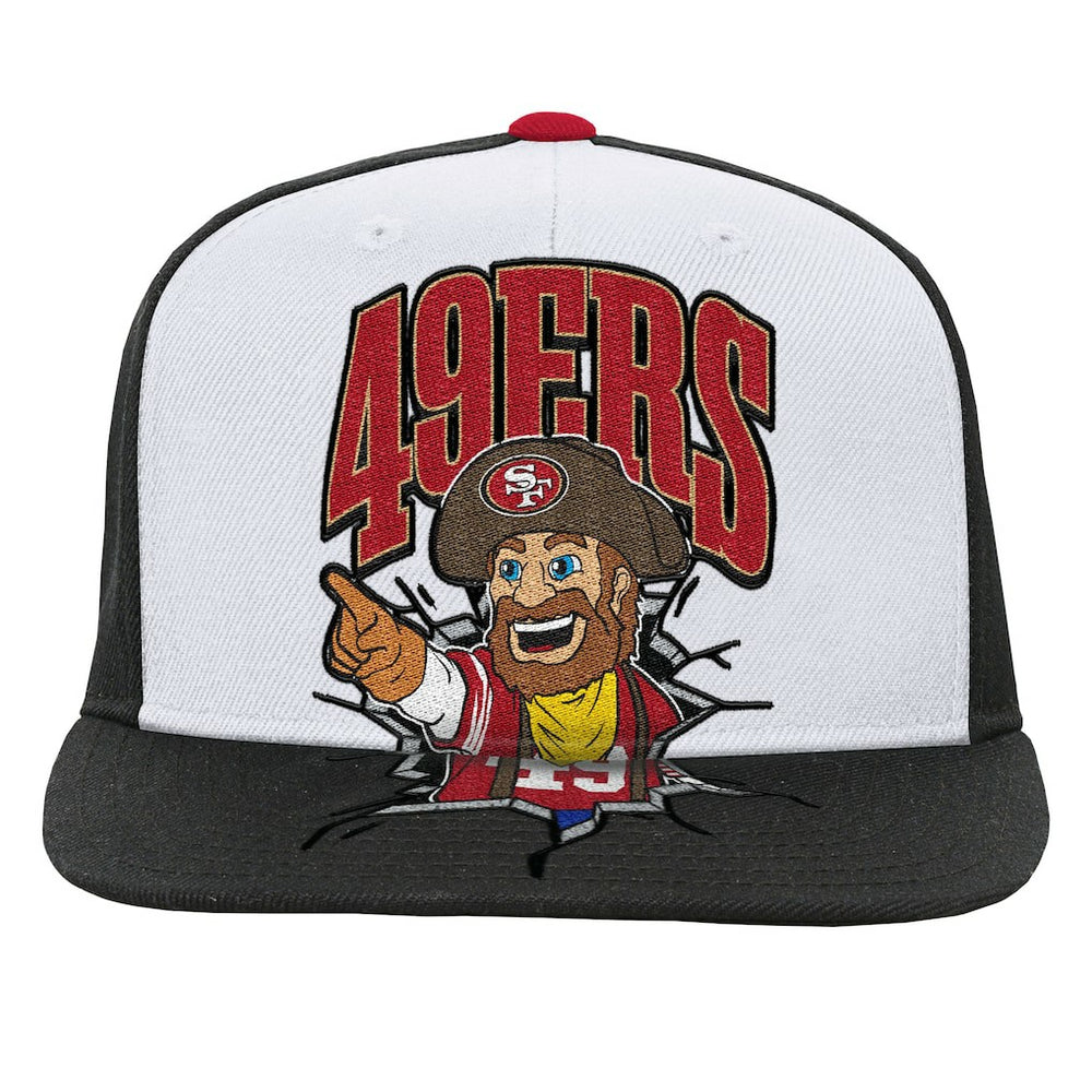 Mitchell & Ness San Francisco 49ers Youth Team Mascot Snapback Hat White