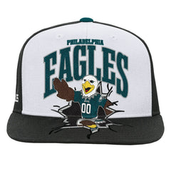 Mitchell & Ness Philadelphia Eagles Youth Team Mascot Snapback Hat White