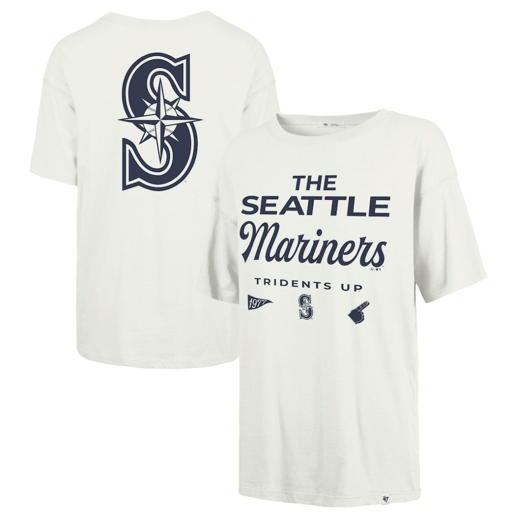 Seattle Mariners '47 Women's Show Off Boyfriend T-Shirt - White - 47 brand Online