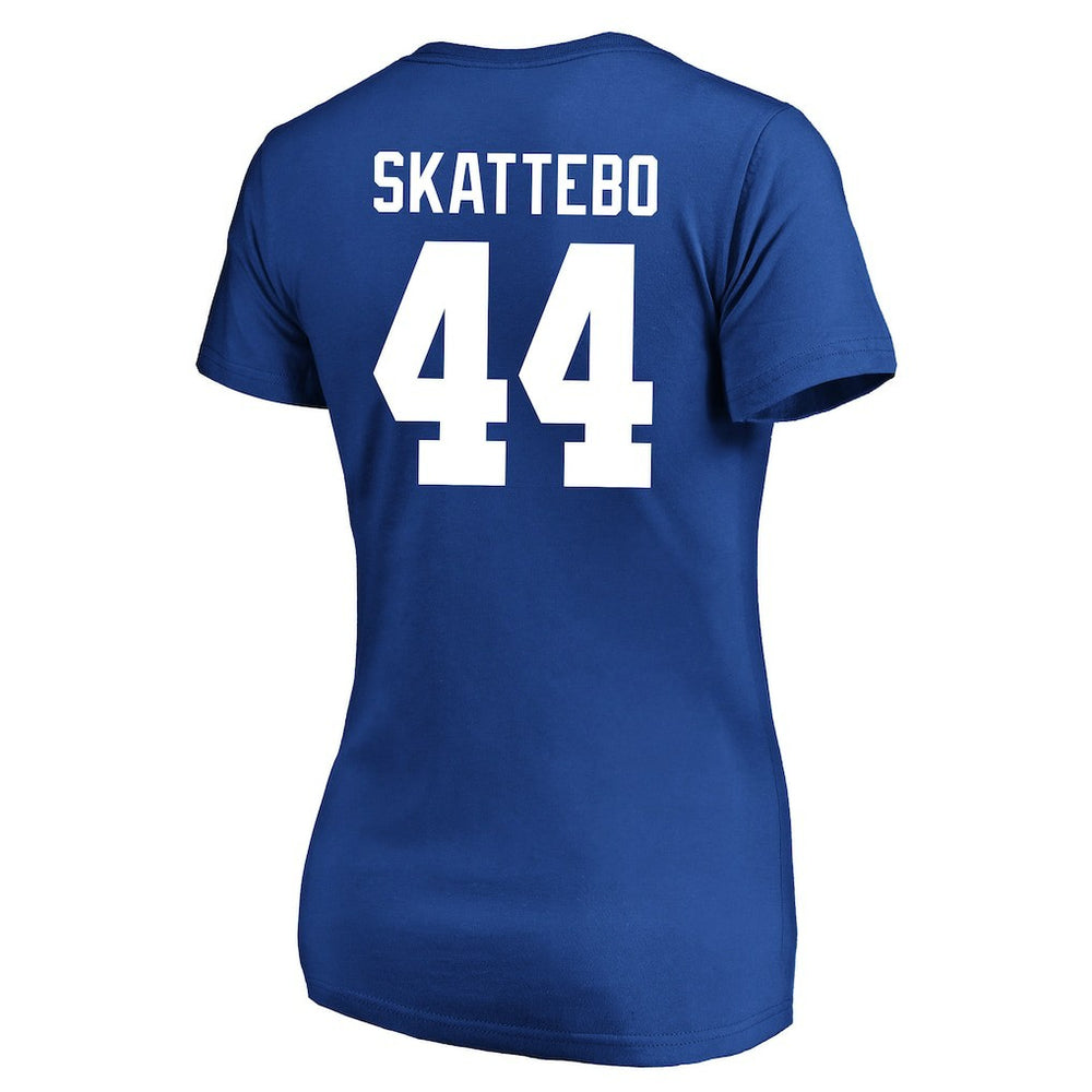 Fanatics Cam Skattebo New York Giants Women's Plus Size Name & Number Scoop Neck T-Shirt Royal
